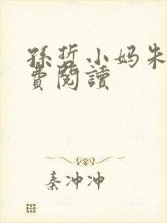 孙哲小妈朱颜免费阅读