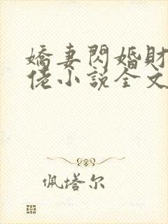娇妻闪婚财阀大佬小说全文阅读