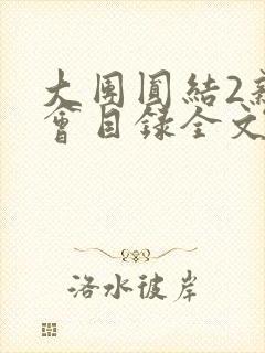 大团圆结2亲情会目录全文阅读视频封面