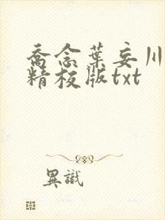 乔念叶妄川完整精校版txt