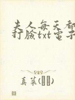 夫人每天都在线打脸txt电子书