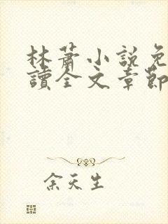 林萧小说免费阅读全文章节
