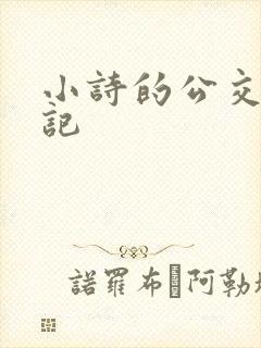 小诗的公交车日记