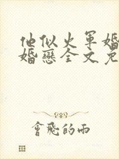 他似火军婚高干婚恋全文免费阅读无弹窗