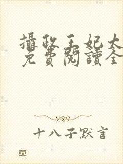 摄政王妃太嚣张免费阅读全文小说封面