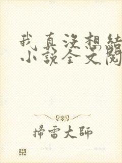 我真没想结婚啊小说全文阅读