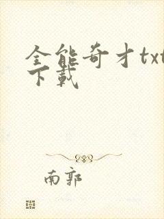 全能奇才txt下载