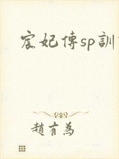 宸妃传sp训诫