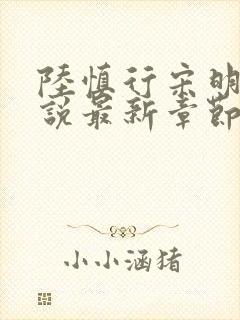陆慎行宋明伊小说最新章节免费阅读