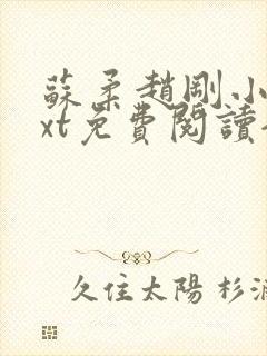 苏柔赵刚小说txt免费阅读全文
