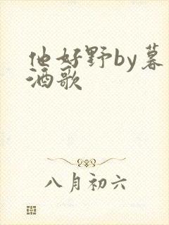 他好野by暮色酒歌封面