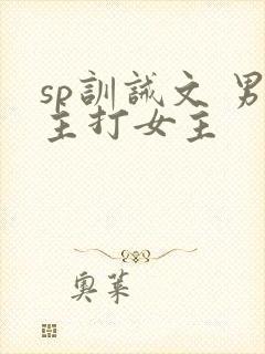 sp训诫文 男主打女主