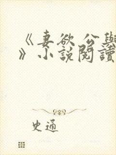 《妻欲 公与媳》小说阅读