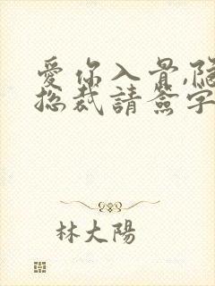 爱你入骨,隐婚总裁请签字