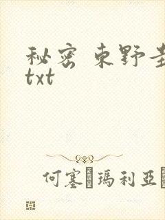 秘密 东野圭吾txt