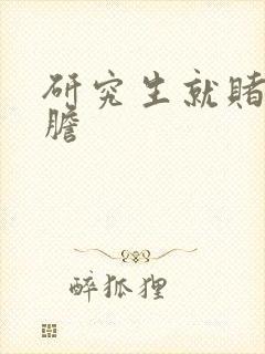 研究生就赌一个胆封面