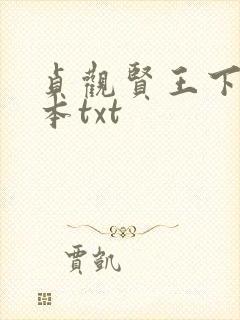贞观贤王下载全本txt