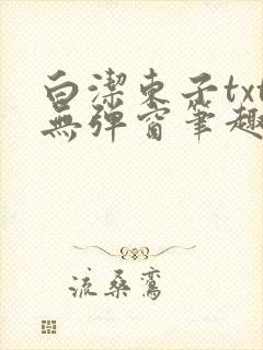 白洁东子txt无弹窗笔趣阁