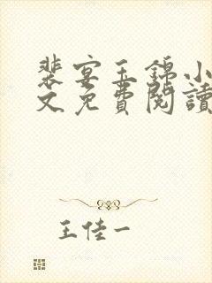裴宴玉锦小说全文免费阅读