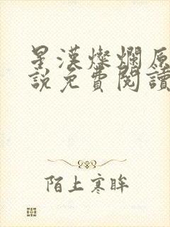 星汉灿烂原著小说免费阅读封面