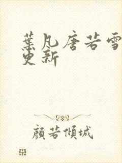 叶凡唐若雪免费更新封面