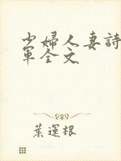 少妇人妻诗雨小军全文