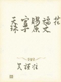 天官赐福花怜塞珠子原文