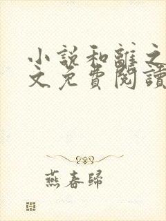 小说和离之后全文免费阅读封面