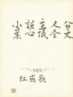 小说主人公乔梁叶心仪全文免费阅读封面
