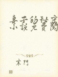 妻子的秘密吴双小说免费阅读