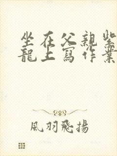 坐在父亲紫色大龙上写作业