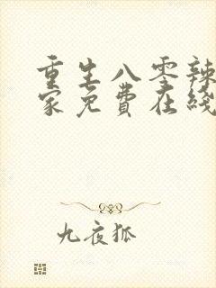 重生八零辣妻当家免费在线阅读