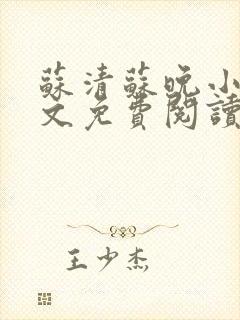 苏清苏晚小说全文免费阅读
