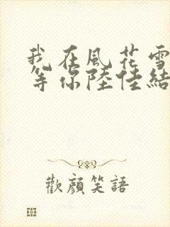 我在风花雪月里等你陆佳结局封面