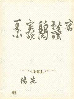 夏家的秘密父女小说阅读封面