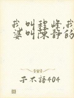 我叫程峰,我老婆叫陈静的小说封面
