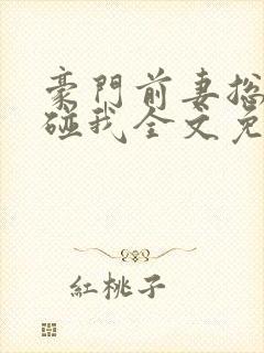 豪门前妻总裁别碰我全文免费阅读