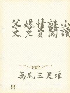 父媳情谜小说全文免费阅读
