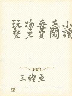 玩物丧志小说完整免费阅读笔趣阁无弹窗封面