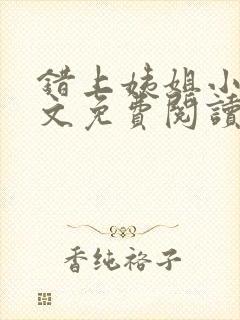 错上姨姐小说全文免费阅读封面