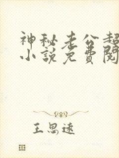 神秘老公超级甜小说免费阅读全文