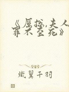 《厉总,夫人她罪不至死》封面