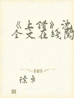 《上错》沈南初全文在线阅读笔趣阁封面