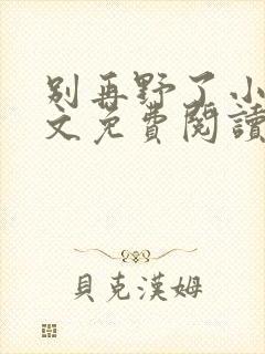 别再野了小说全文免费阅读无弹窗