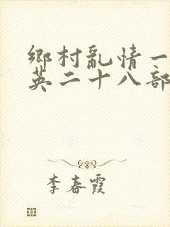 乡村乱情一胡秀英二十八部封面