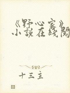 《野心家》原著小说在线阅读