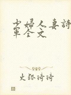 少妇人妻诗雨小军全文封面