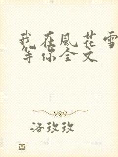 我在风花雪月中等你全文