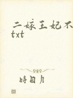 二嫁王妃不好惹txt
