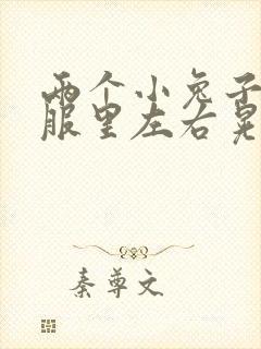 两个小兔子在衣服里左右晃